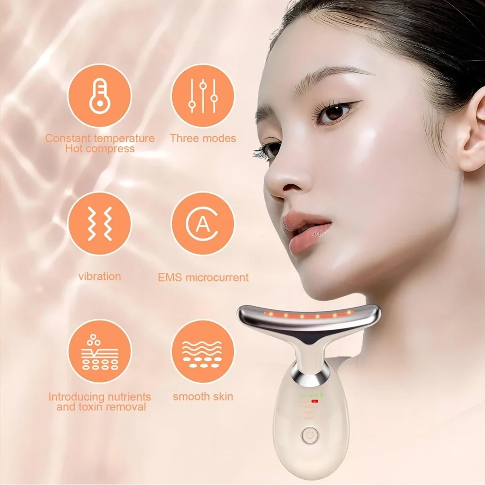 Neck Face Wrinkle Firming Removal Tool, Beauty Massager with Skin Rejuvenating